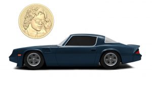Stranger Things Diecast Model 1/24 Billy's 1979 Chevy Camaro Z28 with Collectible Coin