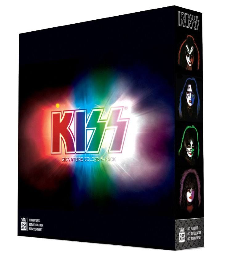 Kiss BST AXN Action Figure 4-Pack Signature Colors Exclusive 13 cm The Loyal Subjects
