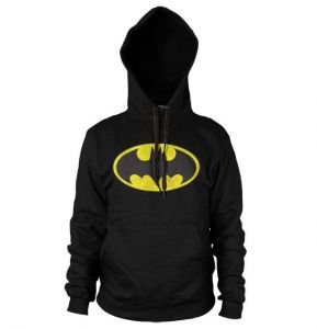 Batman Distressed Logo Hoodie (Black)