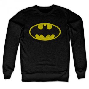 Batman Distressed Logo Sweatshirt (Black) | 534515, L, S, XL, XXL
