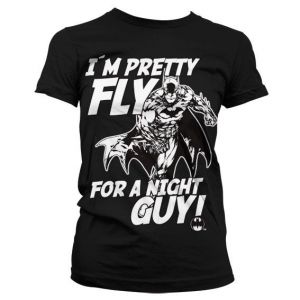 I´m Pretty Fly For A Night Guy Girly Tee (Black)