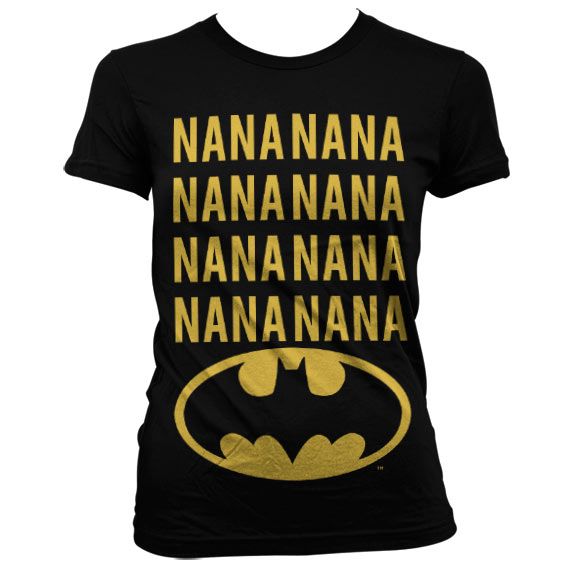 NaNa Batman Girly T-Shirt (Black)