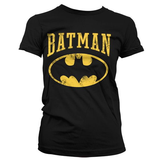 Vintage Batman Girly T-Shirt (Black)