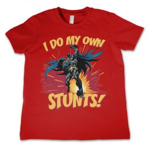 Batman - I Do My Own Stunts Kids T-Shirt (Red)