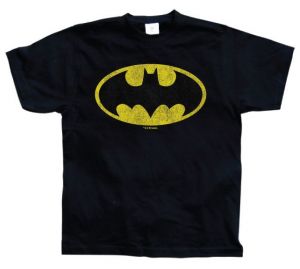 Batman Distressed Logo T-Shirt (Black) | 535487, L, S, XL, XXL