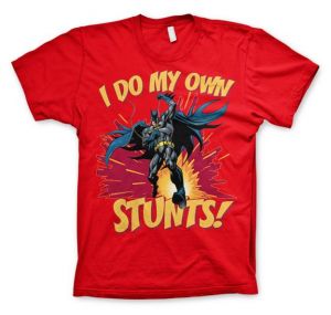 Batman - I Do My Own Stunts T-Shirt (Red)