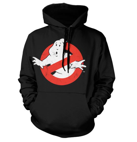 Ghostbusters Distressed Logo Hoodie (Black)