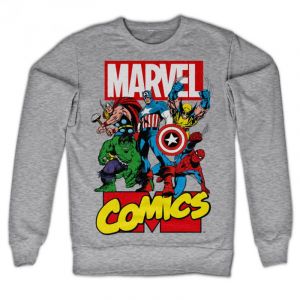 Marvel Comics Heroes Sweatshirt (H.Grey) | L, M, S, XL, XXL