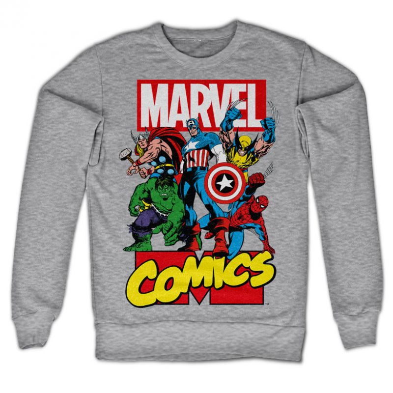Marvel Comics Heroes Sweatshirt (H.Grey)