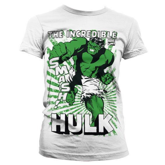 The Hulk Smash Girly T-Shirt (White)