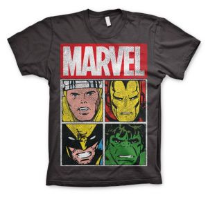 Marvel Distressed Characters T-Shirt (D.Grey) | XL