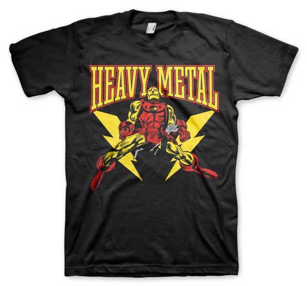 Iron Man Likes Heavy Metal T-Shirt (Black)