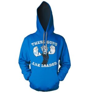 Popeye - These Guns Are Loaded Hoodie (Blue)