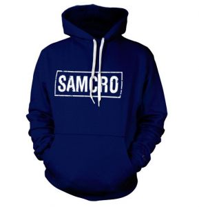 SAMCRO Distressed Hoodie (Navy) | 535078, L, M, S, XL