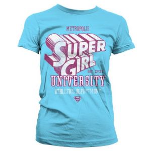 Supergirl Athletics Dept. Girly T-Shirt (Skyblue)