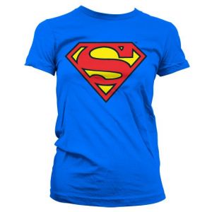 Superman Shield Girly T-Shirt (Blue)