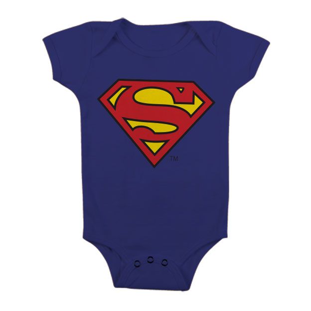 Superman Shield Baby Body (Navy)