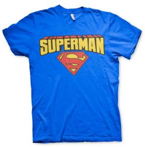 Superman Blockletter Logo T-Shirt (Blue)