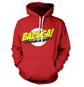 Bazinga Super Logo Hoodie (Red) | L, M, S, XL, XXL