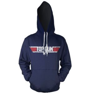 Top Gun Distressed Logo Hoodie (Navy) | L, M, S, XL, XXL