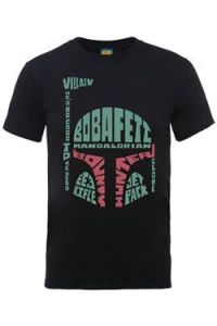Star Wars T-Shirt Boba Fett Text Head Size XL