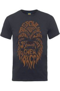 Star Wars T-Shirt Chewbacca Text Head Size S