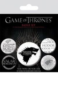 Game Of Thrones Pin Badges 5-Pack Winter Is Coming
