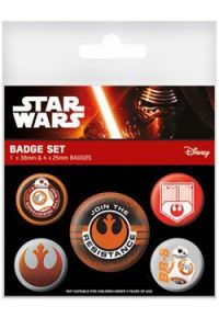 Star Wars Episode VII Pin Badges 5-Pack Join The Resistance