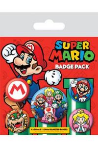 Super Mario Pin-Back Buttons 5-Pack