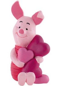 Winnie the Pooh Figure Piglet with Hearts 6 cm