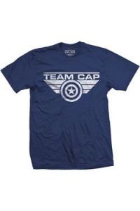 Captain America Civil War T-Shirt Team Cap Logo Size L