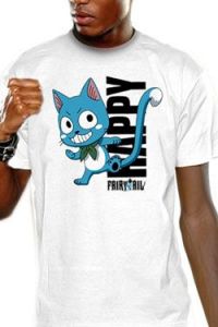 Fairy Tail T-Shirt Happy Blue Size S