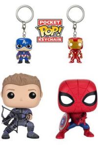 Captain America Civil War POP! Marvel Vinyl Figures & Keychain 4-Pack 9 m