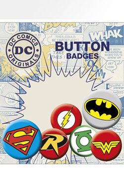 DC Comics Pin Badges 6-Pack Logos GB eye