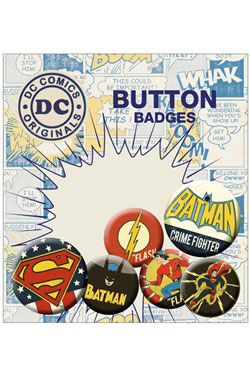 DC Comics Pin Badges 6-Pack Retro GB eye