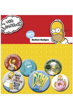 Simpsons Pin Badges 6-Pack Homer GB eye