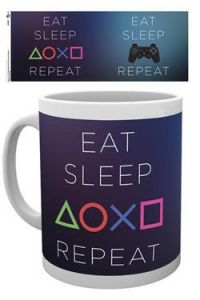 Sony PlayStation Mug Eat Sleep Repeat