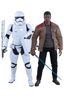 Star Wars Episode VII MMS Action Figure 2-Pack 1/6 Finn & First Order Riot Control Stormtrooper Hot Toys