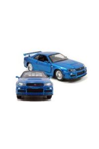 Fast & Furious Diecast Model 1/32 2002 Nissan Skyline GTR R34 *blue* Jada Toys