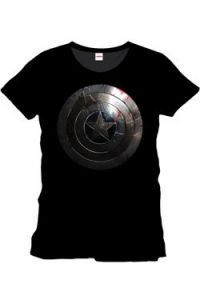 Captain America T-Shirt Silver Shield Size L