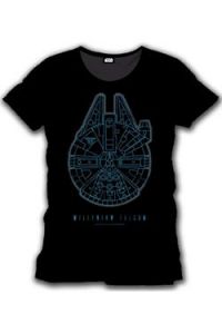 Star Wars Episode VII T-Shirt Millenium Falcon Size L
