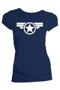 Marvel Ladies T-Shirt Steve Rogers Super Soldier Size S