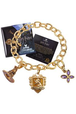 Harry Potter Charm Bracelet Lumos Hufflepuff (gold plated) Noble Collection