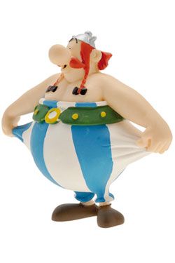 Asterix Figure Obelix holding his pants 8 cm Plastoy