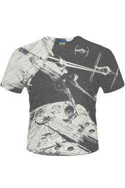 Star Wars T-Shirt Space Battle Size M PHD Merchandise
