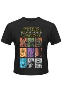 Star Wars Episode VII T-Shirt Character Panels Size L
