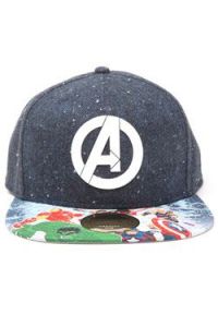 Avengers Snap Back Baseball Cap Logo with Comic Print