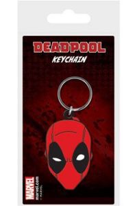 Marvel Comics Rubber Keychain Deadpool Face 6 cm