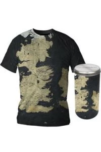 Game of Thrones T-Shirt Westeros Map Deluxe Edition Size S