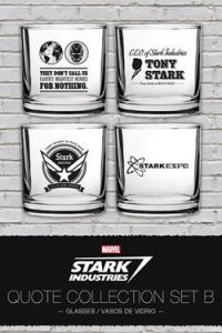 Iron Man Tumblers 4-Pack Stark Industries Quotes Set B